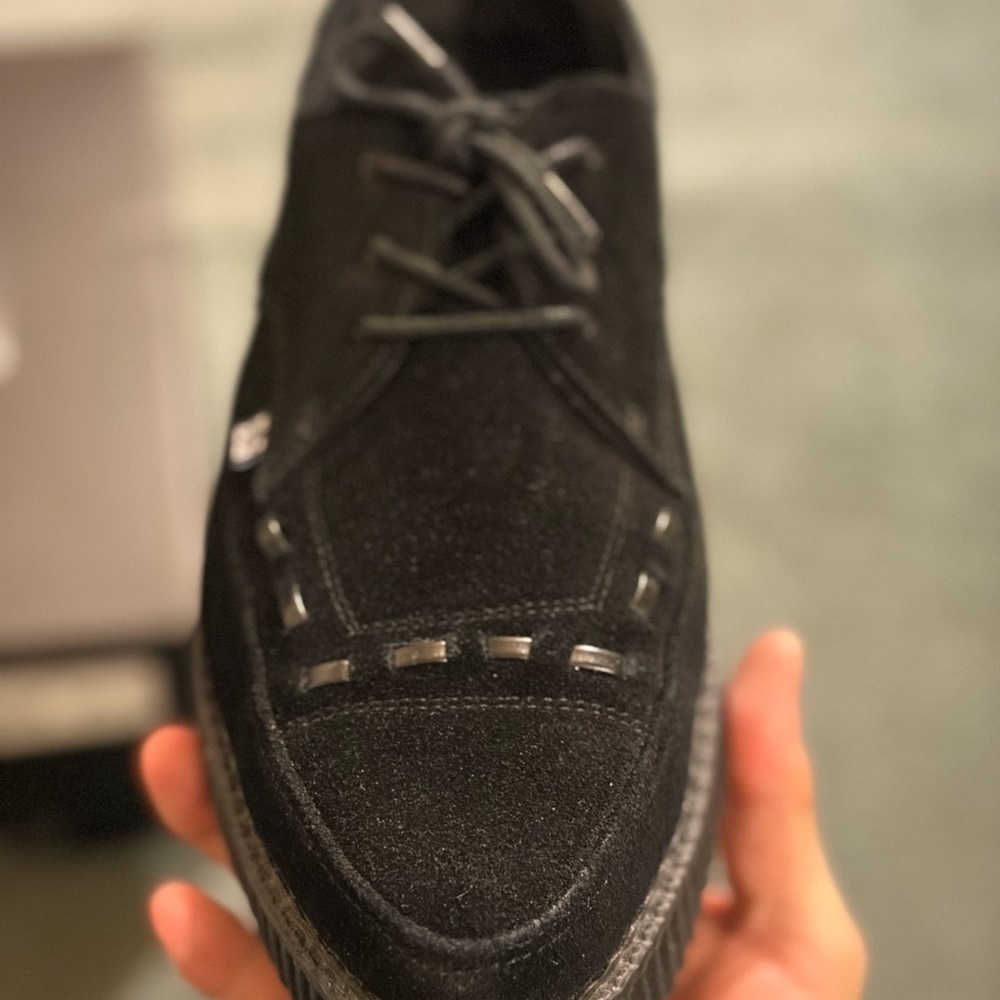 TUK Black Suede Men’s Lace-Up Creeper
